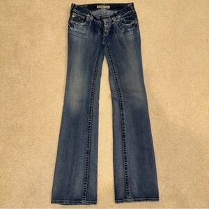 WOMEN’S BIG STAR CASEY K LOW RISE BOOT CUT JEANS EUC 28 XXL